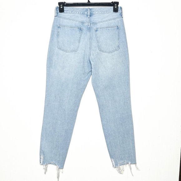 Free People Distressed Buttonfly Light Wash Cropped Skinny Jeans - Picture 6 of 14